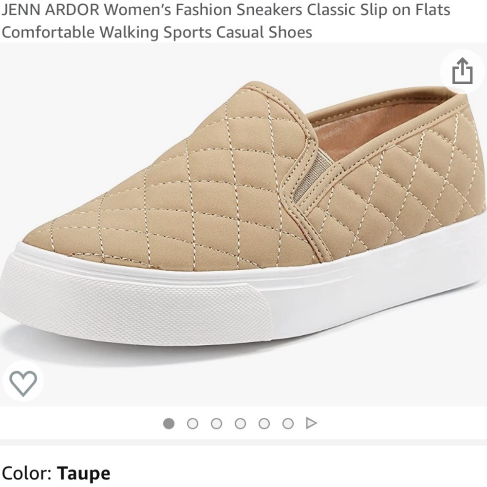 Jenn Ardor Women's Classic Slip on Sneakers in Taupe size 9 - Picture 1 of 6
